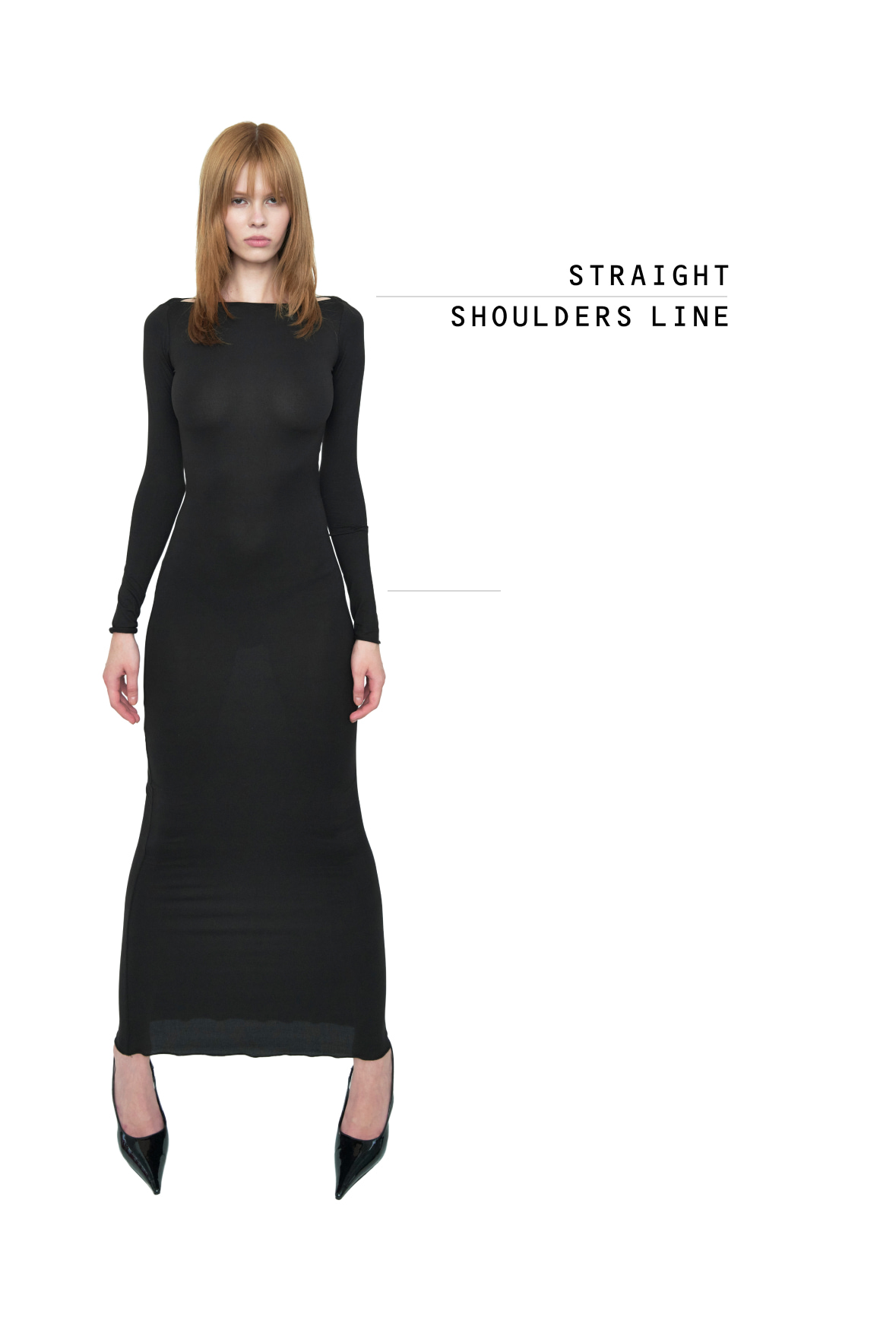 SLIT NECK DRESS, образ 4