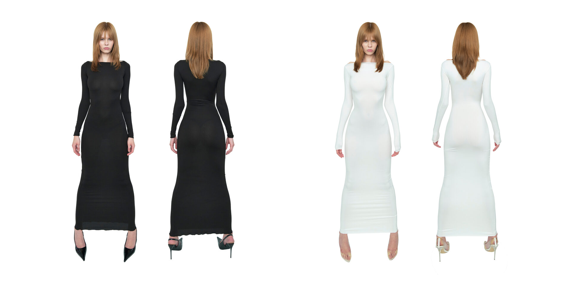 SLIT NECK DRESS, образ 1