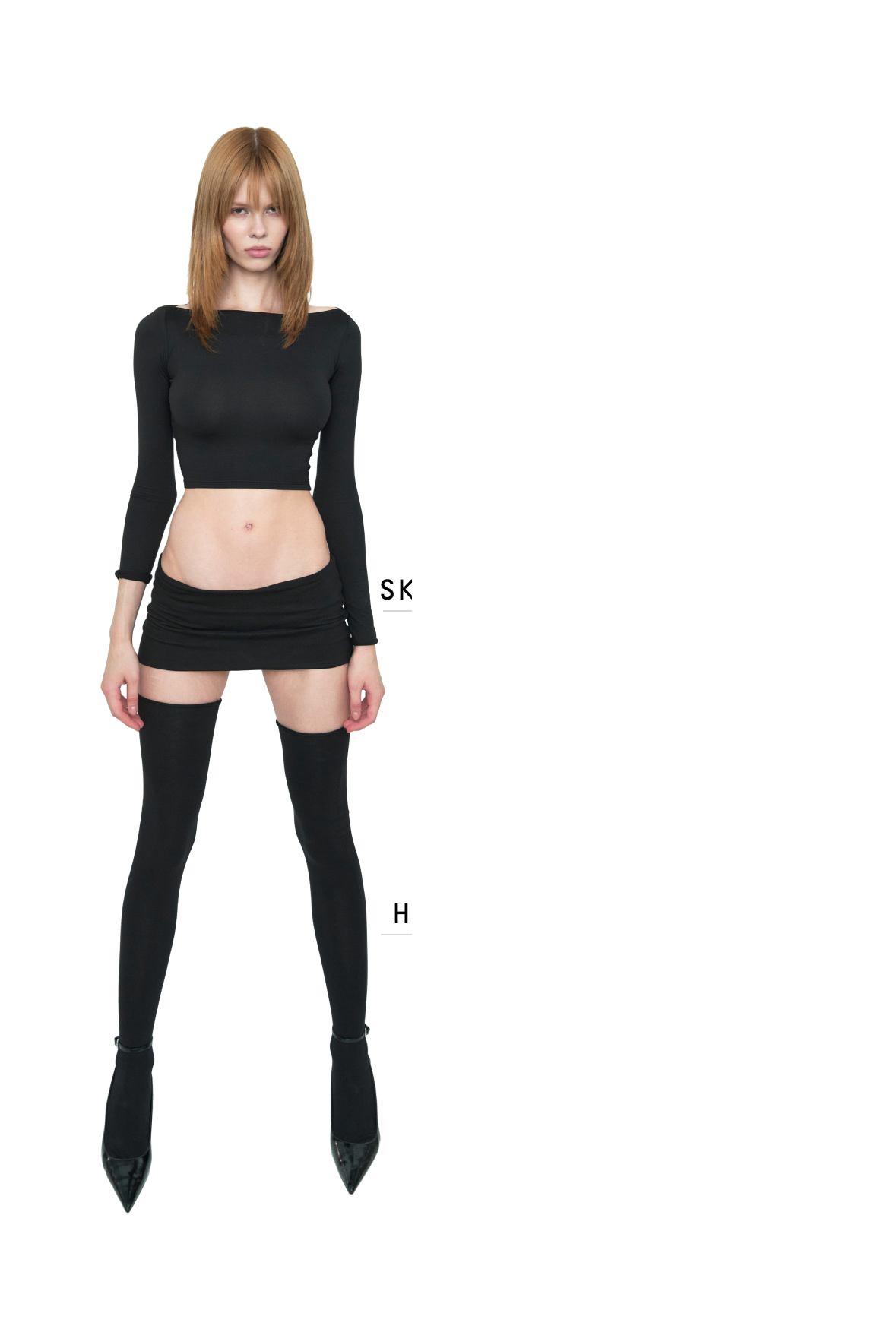 SLIT NECK TOP, образ 4