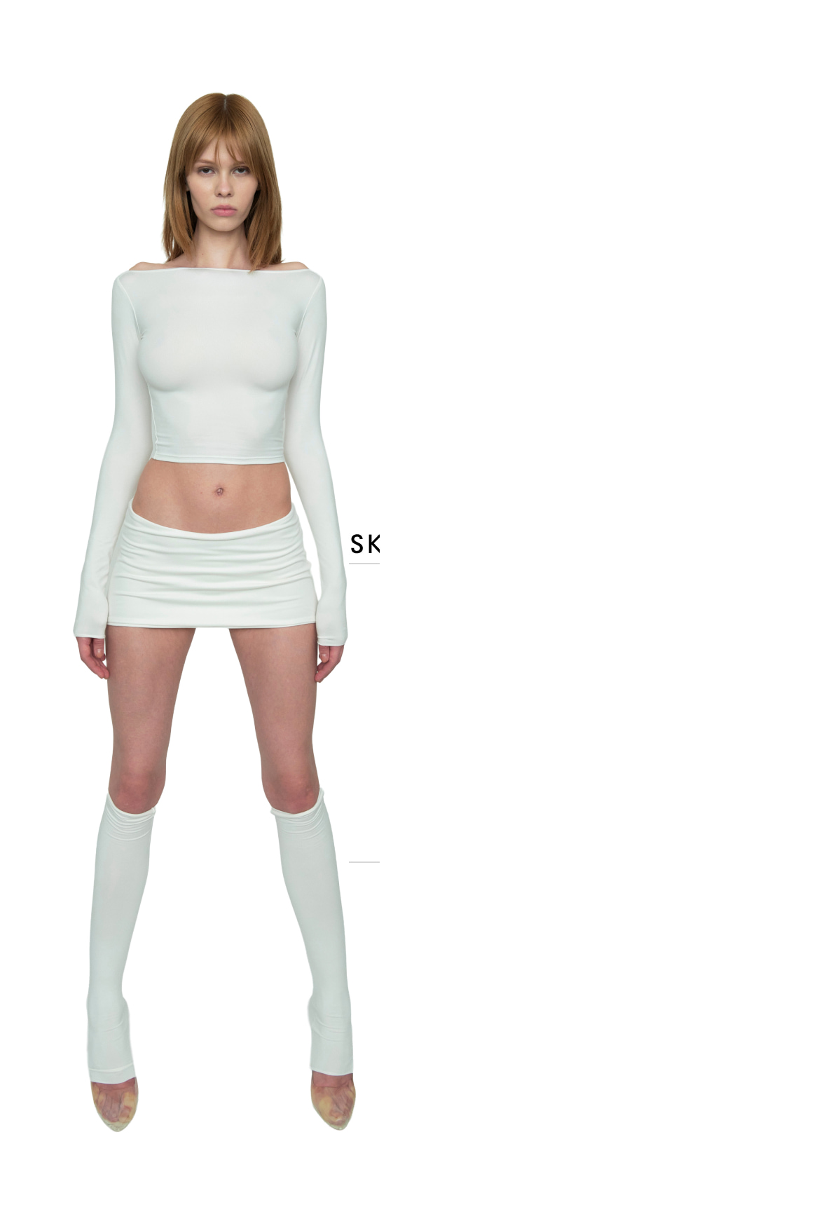 SLIT NECK TOP, образ 3