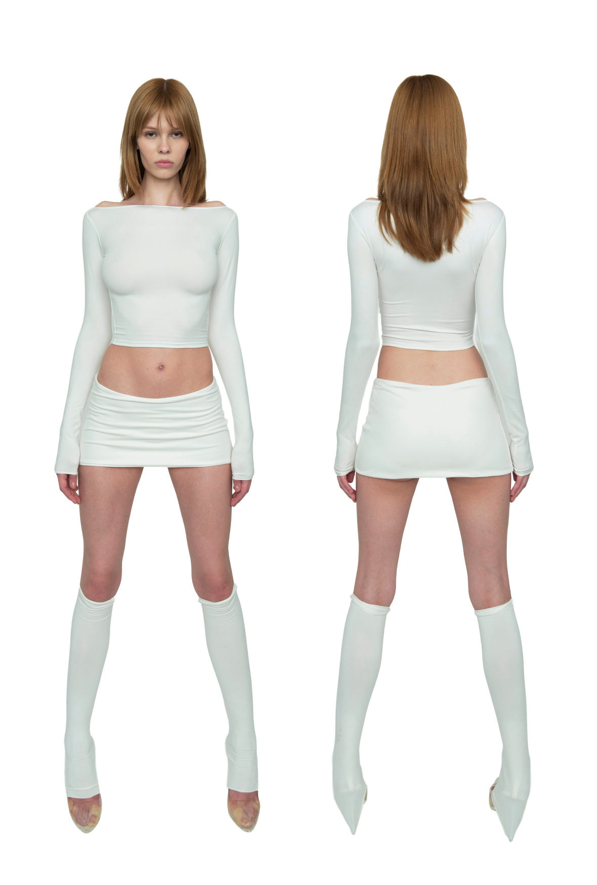 SLIT NECK TOP, образ 2