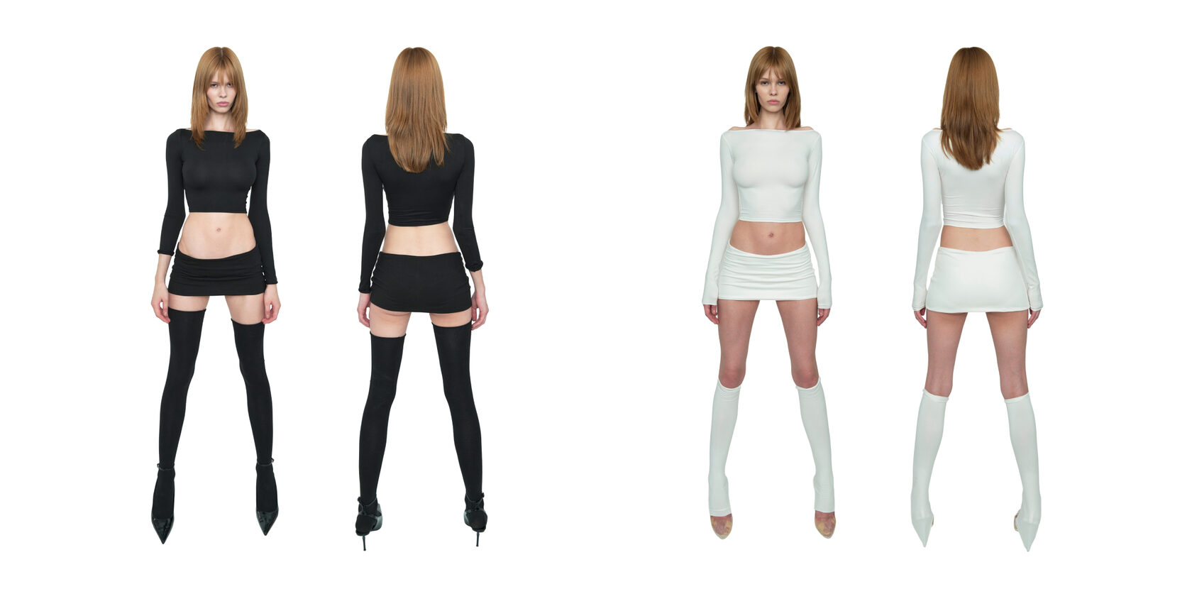 SLIT NECK TOP, образ 1