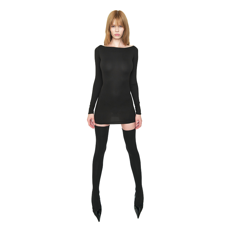 Платье SLIT NECK DRESS MINI